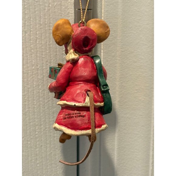 Kurt Adler Christmas Mouse Hanging Ornament "Born To Shop" With Gift & Bag - Picture 2 of 3